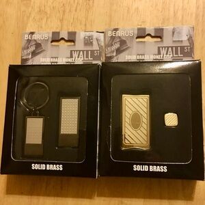 Benrus New Solid Brass Money Clip 2 Sets